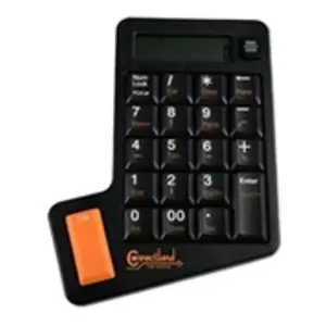 Connectland Pavé Numérique + Calculatrice USB écran LCD 12 chiffres 10C-Black pas cher