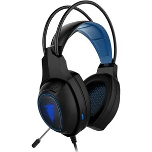 Casque de jeu - BERSERKER GAMING - FRODI - Noir/Bleu - Filaire - Microphone orientable pas cher