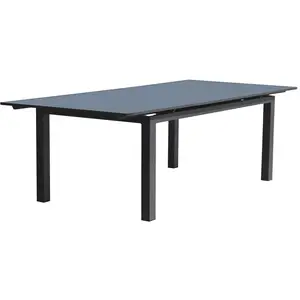Comparateur de prix : Dcb Garden Table De Jardin 12 Places En Aluminium Gris Anthracite