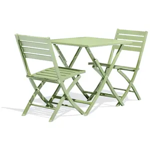 Comparateur de prix : CITY GARDEN Ensemble repas de jardin 2 places en aluminium vert lagune - MARIUS