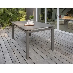 Comparateur de prix : Dcb Garden - zahara - Table de jardin 10 places en aluminium taupe