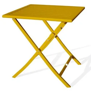 Comparateur de prix : Marius - Table de jardin pliante en aluminium moutarde - city garden