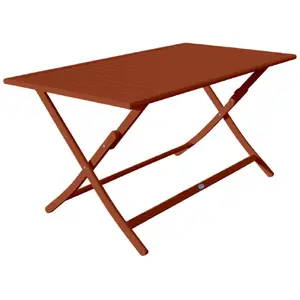 Comparateur de prix : dcb garden Table de jardin pliante en aluminium terracotta