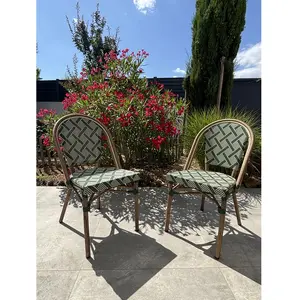 Comparateur de prix : Lot de 2 fauteuils de jardin empilables en aluminium