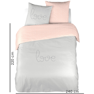 COTE DECO Parure de lit Housse+ 2 taies 240x220 cm STRASS pas cher