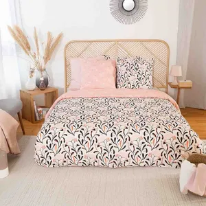 My Home Collection - Parure housse de couette Joy rose 240x220 cm pas cher