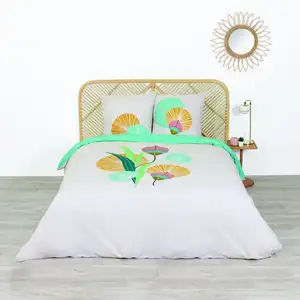 My Home Collection - Parure housse de couette Gana blanche 240x220 cm pas cher