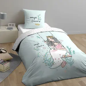 Housse De Rêve Parure De Couette 2 Pièces Reversible 140x200 Cm 100% C... pas cher