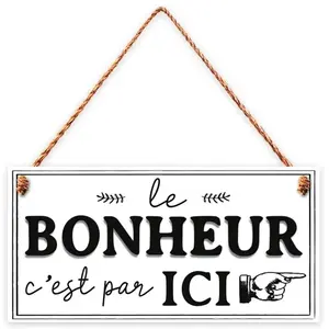 STC Plaque à suspendre Le Bonheur 20 cm pas cher