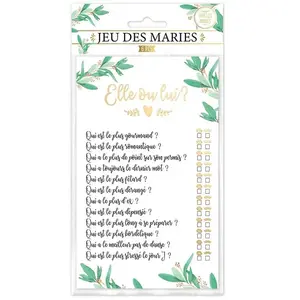 STC Fiches Enquête mariés Elle OU Lui CD6426 pas cher