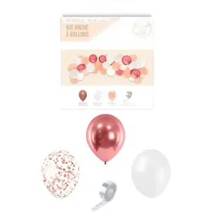 Kit Arche A Ballons Baby Fille 24 Ballons Blanc / 10 Ballons Rose/ 6 Ballons Or 3 Metres De Ruban Accrocje Ballons pas cher