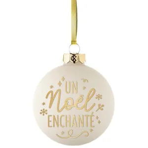 Enesco Décoration de sapin à suspendre blanche noël enchanté pas cher