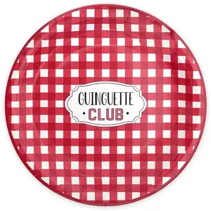 RueDeLaFete Paquet de 6 Assiettes Guinguette Club 23cm pas cher