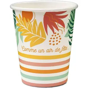 RueDeLaFete 6 GOBELETS CARTON TROPICAL SUMMER 25CL pas cher