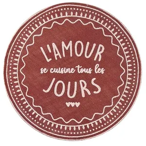 Retro Cadoons Set de table rond L'amour - Diamètre 38 cm