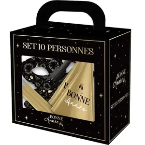 kit de fête 10 personnes cotillons bonne année - générique cd8539 pas cher