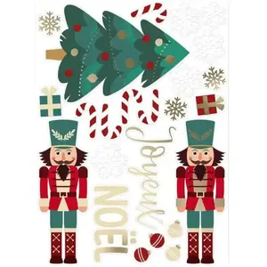 Stickers de Vitre Casse-Noisette Noël repositionnables (29x40cm)
