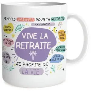 STC Mug avec texte Vive la Retraite pas cher
