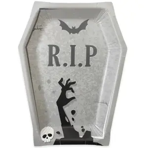 STC Pack 6 Assiettes Halloween Pierre tombale pas cher