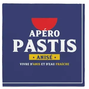 Comparateur de prix : Sachet de 10 petites Serviettes Pastis en papier