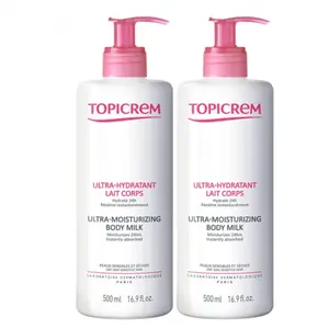 Comparateur de prix : Topicrem Ultra Hydratant Lait Corps Lot de 2 x 500ml