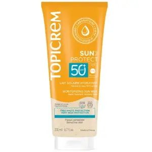 Comparateur de prix : Topicrem Sun Protect Lait Solaire Hydratant SPF50 50Ml