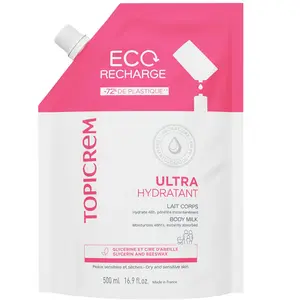 Comparateur de prix : Topicrem Ultra Hydratant Lait Corps Eco Recharge 500Ml