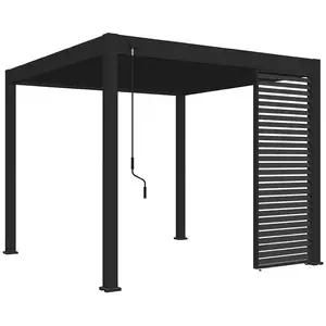 Comparateur de prix : Panneau brise-vue ventelles horizontales 1M Ombréa - Anthracite - Ombrea