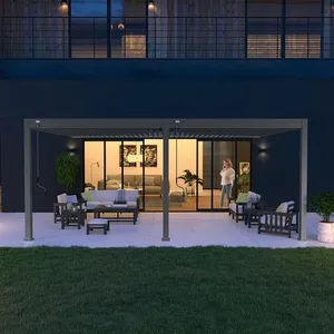 Comparateur de prix : Pergola bioclimatique Ombréa VS adossée 4x6M - V2 - Anthracite