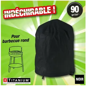 ThermaCELL Titanium - Housse de protection pour barbecue rond - NoirVendu paroutiror