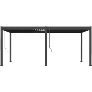 Comparateur de prix : OMBREA Pergola bioclimatique autoportante anthracite - 300 x 600 x H. 258 cm