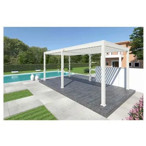 Comparateur de prix : OMBREA Pergola bioclimatique autoportante blanc - 300 x 600 x H. 258 cm