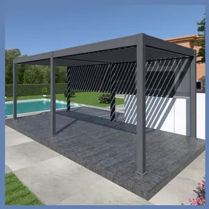 Comparateur de prix : OMBREA Pergola bioclimatique motorisée Ombréa ELMO autoportante 3x6M Couleur - Gris