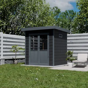 CHALET & J Abri de jardin en bois composite Onyx 22 - 4m² pas cher