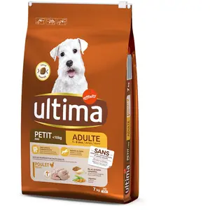 7kg Ultima Mini Adult poulet - Croquettes pour chien pas cher