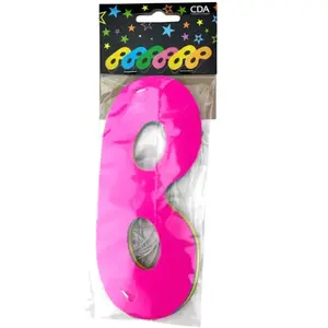 Lot de 6 Loups Fluo Colorés Masques de Carnaval et Soirée Néon pas cher