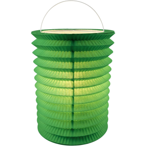 12 Lampions en Papier Vert 16 cm   Décoration Suspendue de Fête pas cher