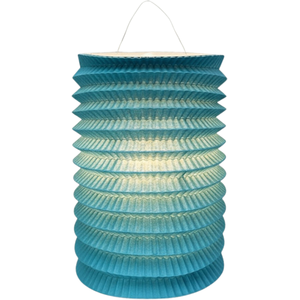 RueDeLaFete Lampion cylindrique 16cm Bleu pas cher