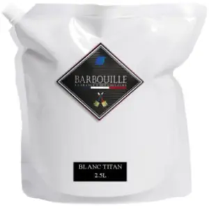 BARBOUILLE Peinture lessivable acrylique velours   murs et plafonds - 2,5 ltr Blanc - Titanium