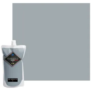BARBOUILLE Peinture lessivable acrylique mat   murs et plafonds - 1 ltr Gris & Noir - Nec mergiturVendu parcdiscount