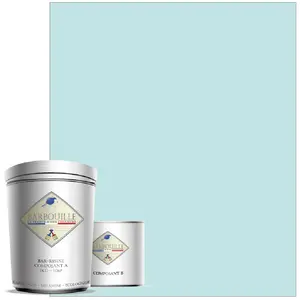 BARBOUILLE Peinture-résine bi-composants, pour carrelages, faiences, stratifiés, PVC, etc.-1 kg MAT-10m²- Bleu-Ecout mon lapin!Vendu paramazon