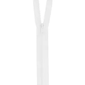 Non communiqué fermeture éclair séparable blanche Injecté : N° 5 : 25 cm plastique