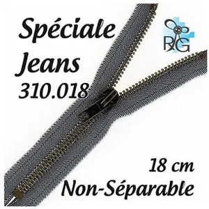 Fermeture éclair Jeans non séparable N°5 : 5 longueurs robustes pour d...