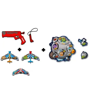 Silverlit Super Pack Avion 2 Fléchettes + Blaster Sky Challenger Attack pas cher