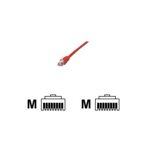 Câble réseau MCL FCC5EM-0.5M/R - 50 cm Catégorie 5e - RJ-45 mâle - Rouge