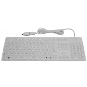 MCL - MP1A99AZZZACK729W - Clavier étanche filaire en silicone - Blanc pas cher