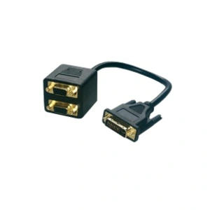 MCL Câble vidéoCG-223 - 30 cm DVI - DVI-I Mâle Vidéo - HD-15 Femelle VGA pas cher
