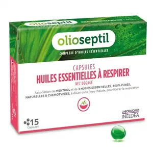 Comparateur de prix : Ineldea Olioseptil Huiles Essentielles à Respirer 15 capsules