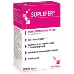 Comparateur de prix : ISN Suplefer - Gélule, complément alimentaire à base de fer et vitamines B.  - bt 30