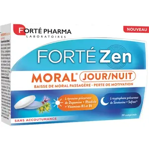 Forté Pharma Forté Zen Moral Jour Nuit Safran Rhodiola 30 comprimés